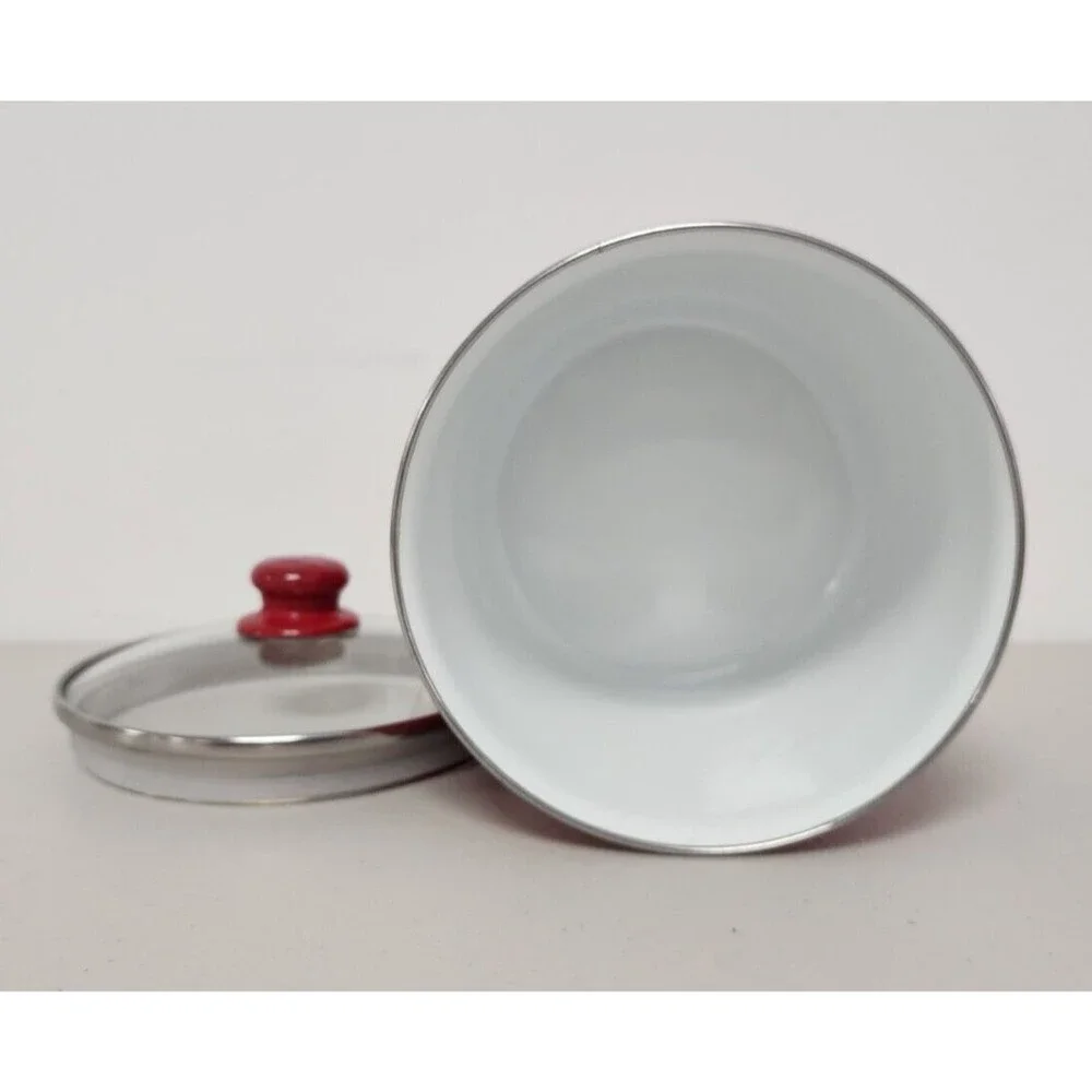 Golden Rabbit Enamelware - 2qt Canister (Solid Red) Solid‎ Red